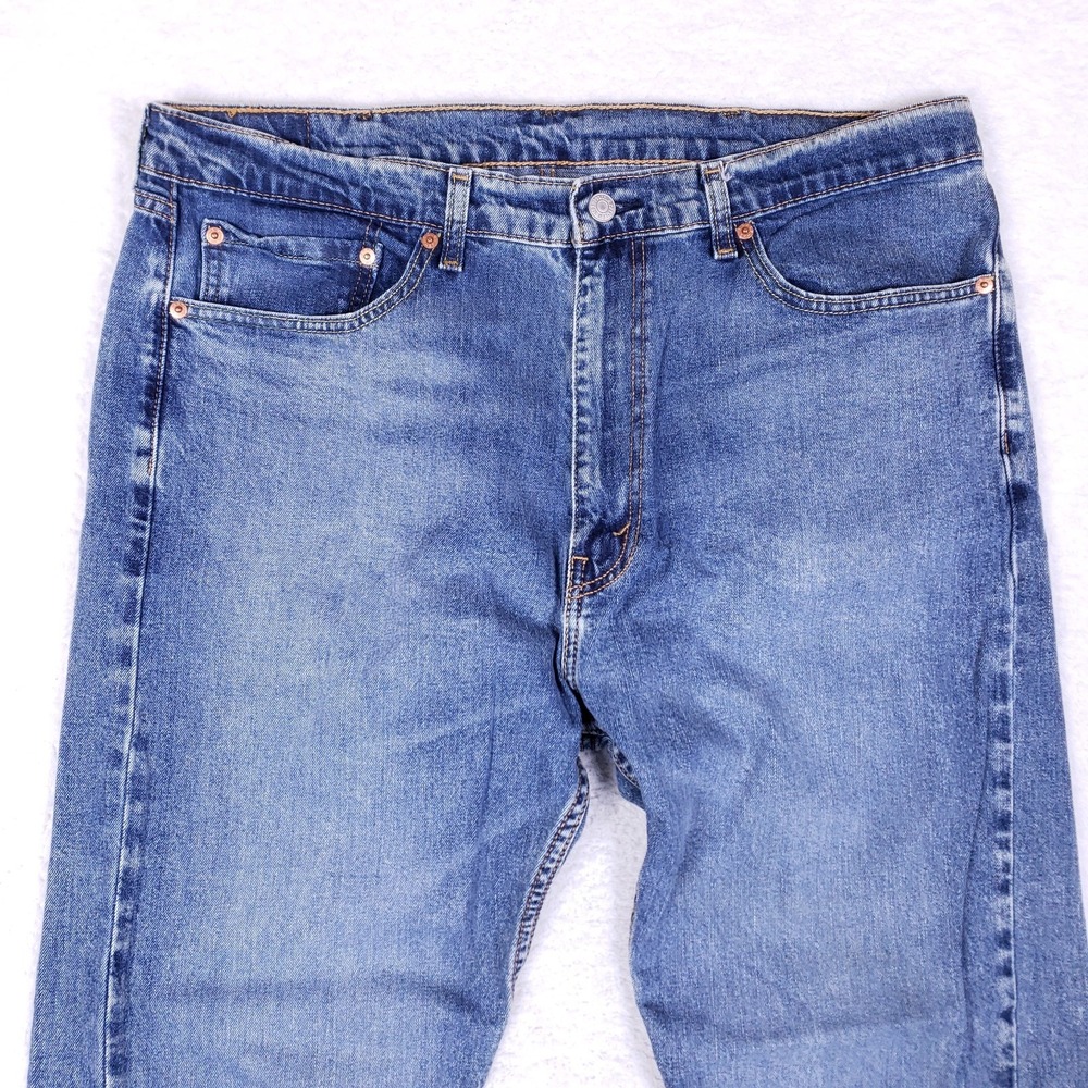 Levi's 505 Straight Leg Jeans 38x30 Blue - Picture 2 of 12